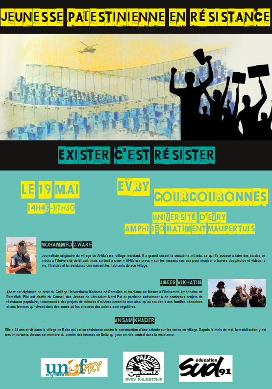 Affiche evenement Palestine